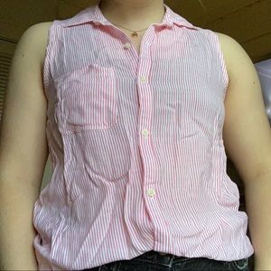 Abercrombie Kids Button Striped Button Down Tank